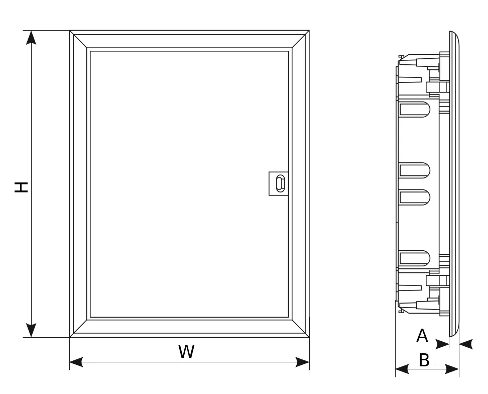 Щит распределительный EKF ProfiBox 513х403х105, IP41, слаботочный, встраиваемый, материал – пластик, цвет белый profibox-m-24+4
