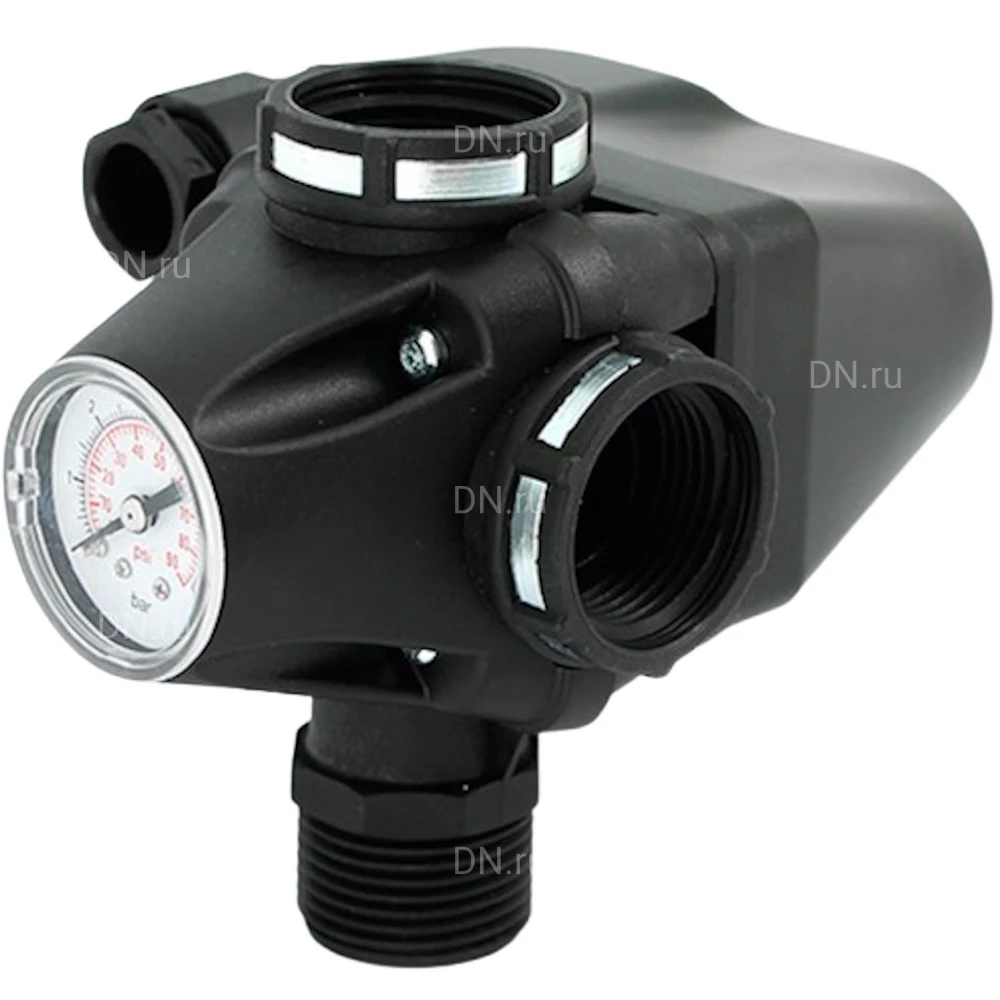 Реле давления UNI-FITT PM5-3W 1-5бар с тройником НВВ 1″ и манометром