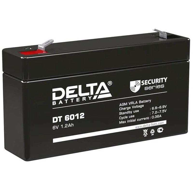 Аккумулятор ОПС Delta DT свинцово-кислотный 6 В 1.5 А.ч DT 6015
