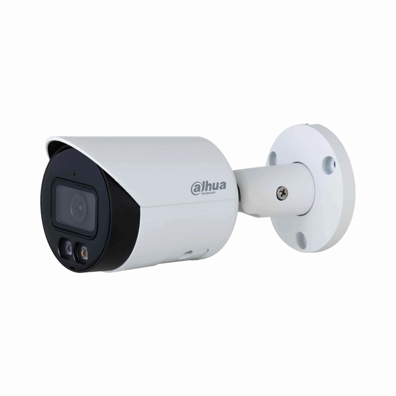 Видеокамера уличная Dahua DH-IPC-HFW2449SP-S-IL-0280B IP с фиксированным объективом, ИИ 4Мп, встроенный микрофон, ИК и LED подсветка, IP67, цвет белый 1738529А
