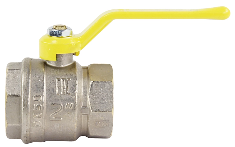 Кран шаровой LD Pride 47.20.В-В.Р GAS (аналог 11Б27П) 3/4″ Ду20 Ру40 ГАЗ полнопроходной, двухходовой, латунь ЛС59-1 никелированная, уплотнение - фторопласт, внутренняя резьба, ручка-рычаг